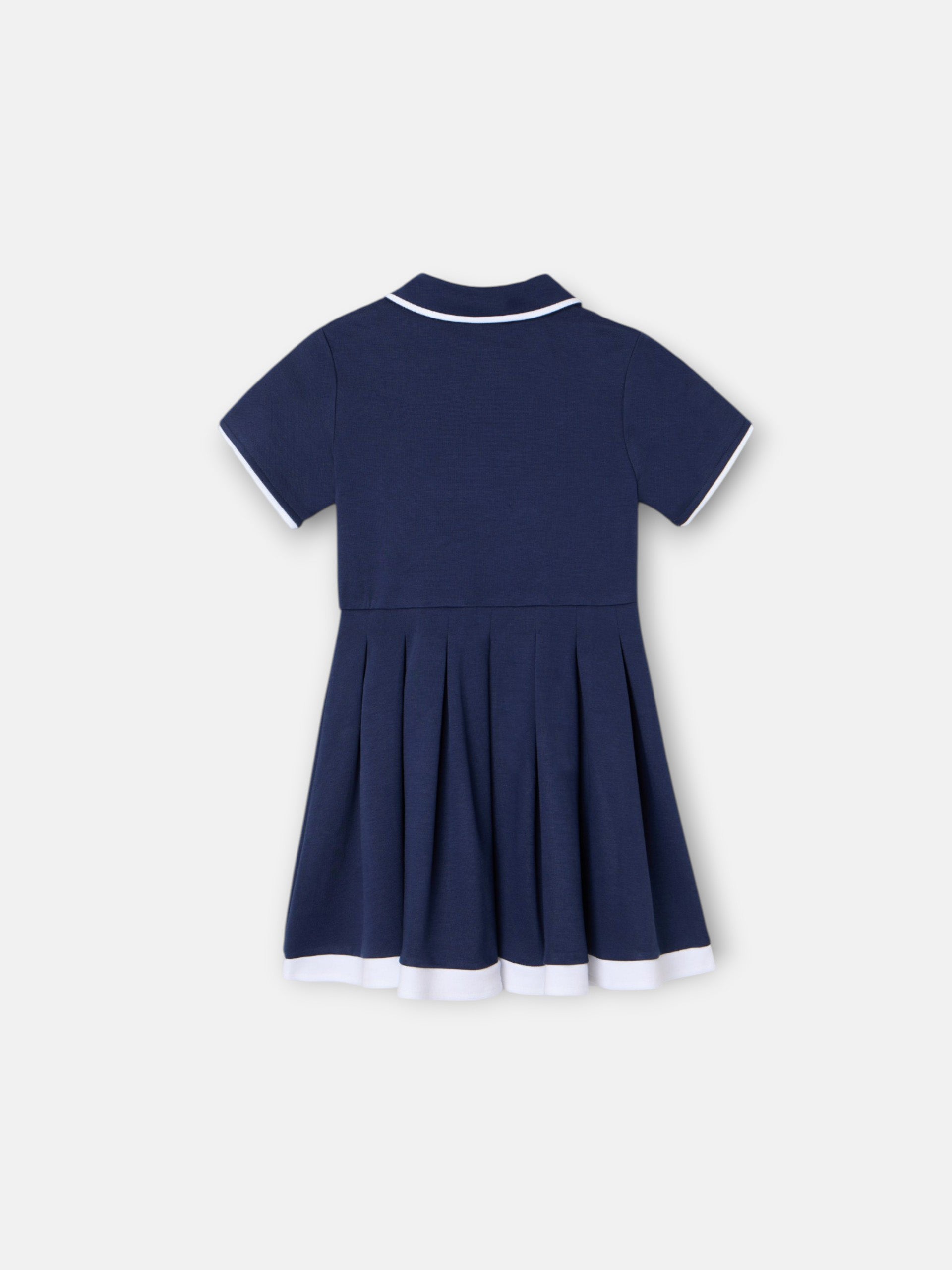 Navy blue knit girl dress