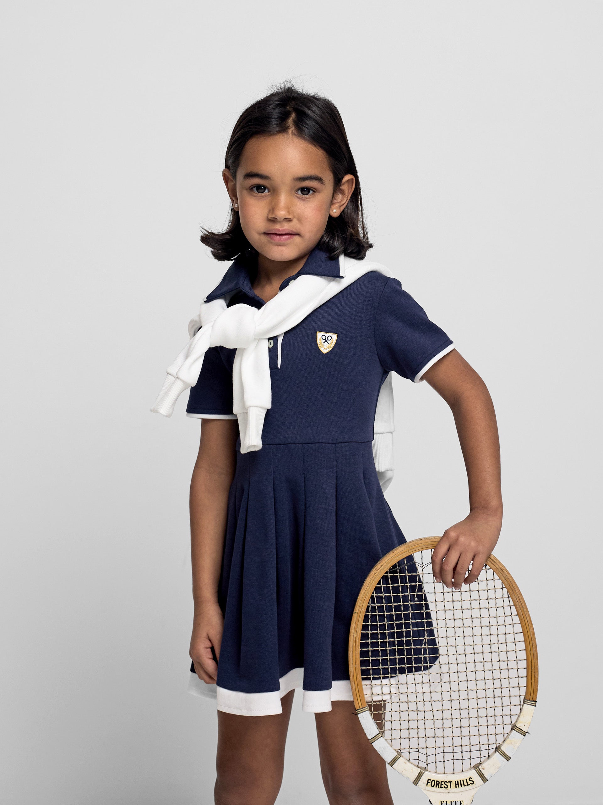 Vestido girl punto azul marino