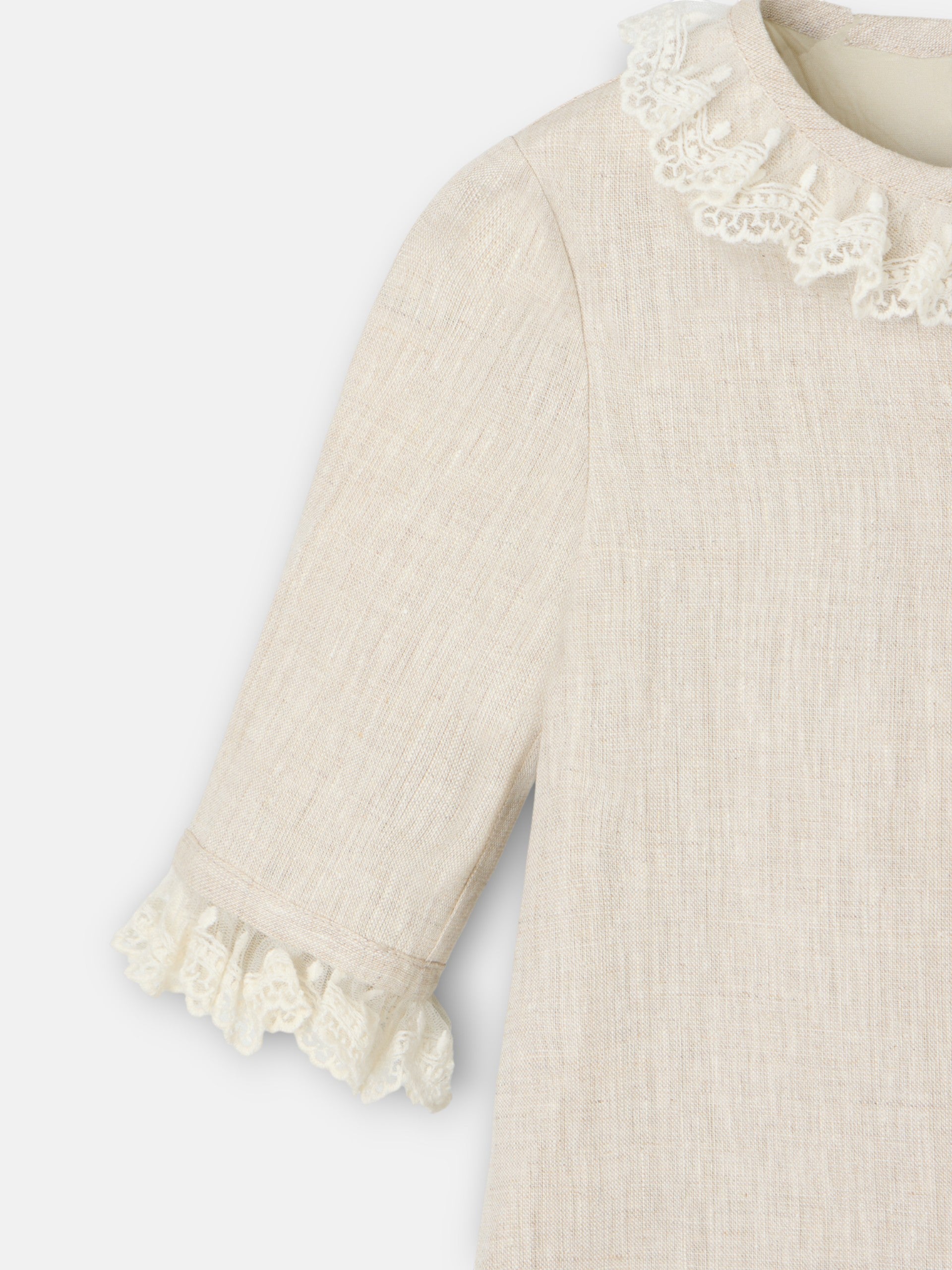 Beige dress for girls