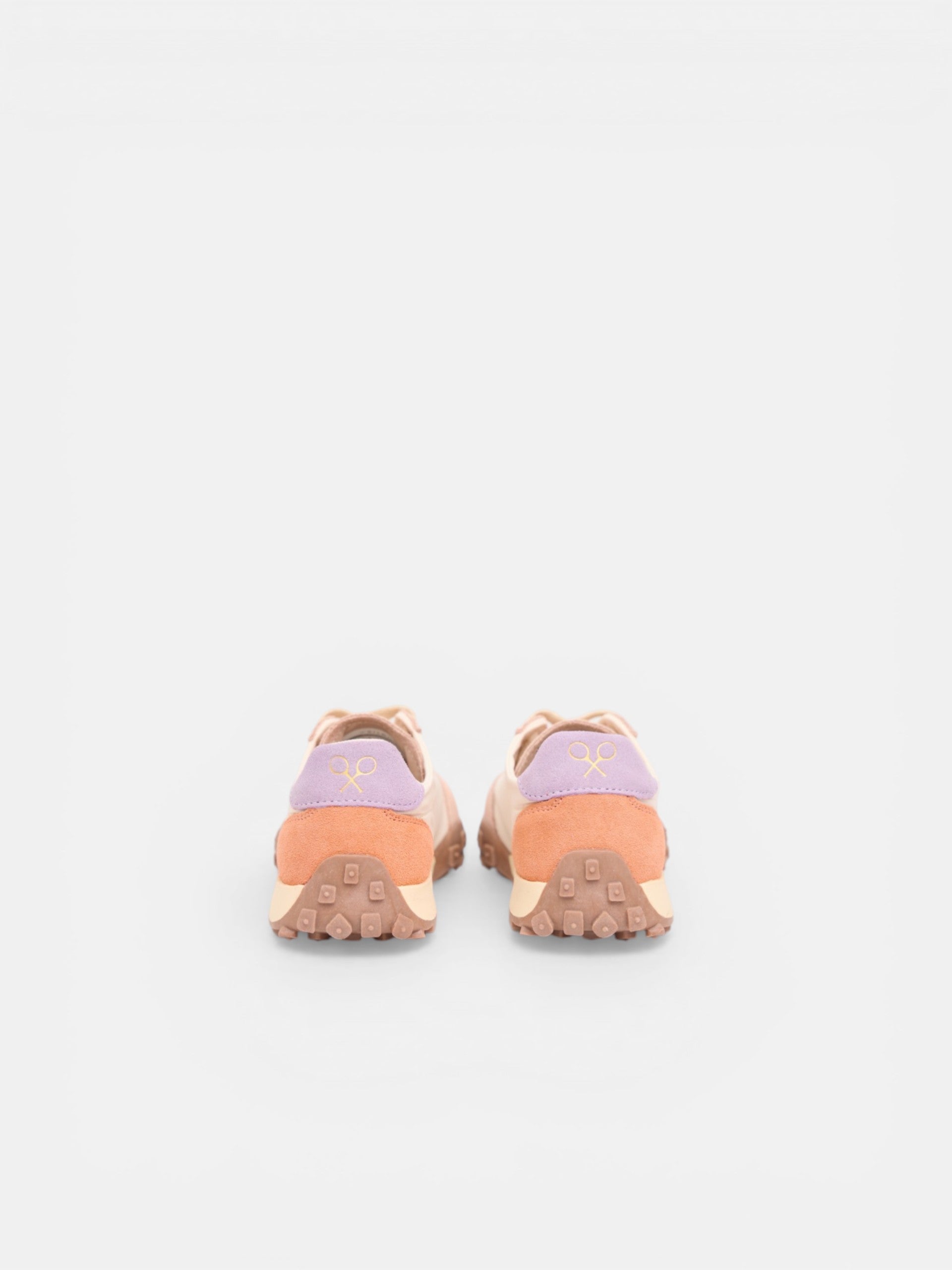 Zapatilla girl running morada y naranja