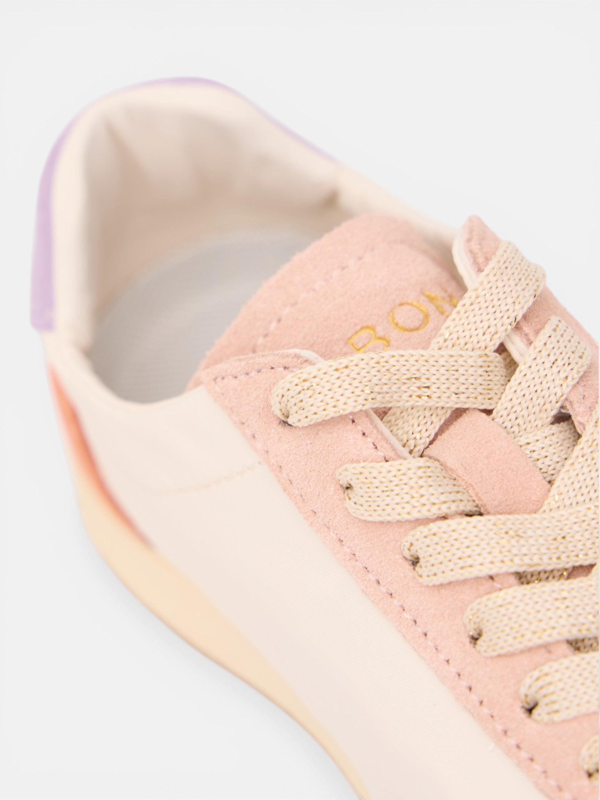 Zapatilla girl running morada y naranja