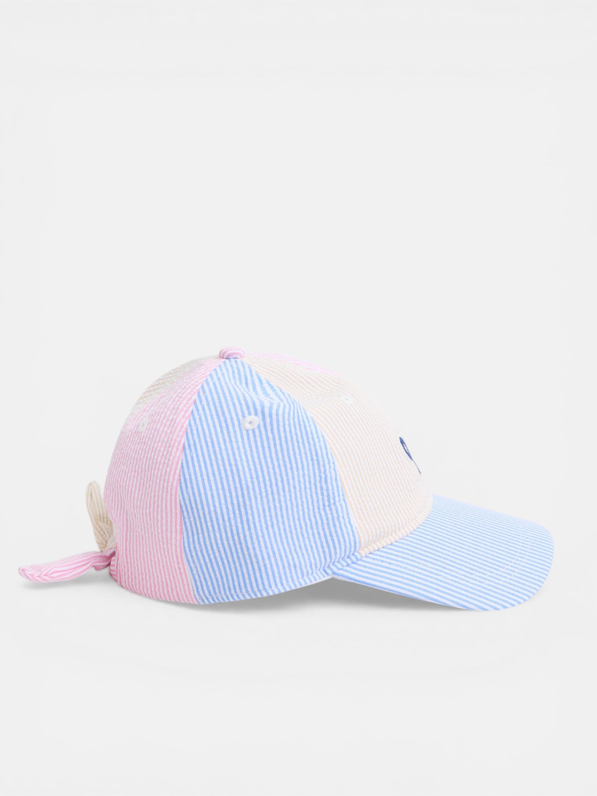 Girls' striped multi-color cap