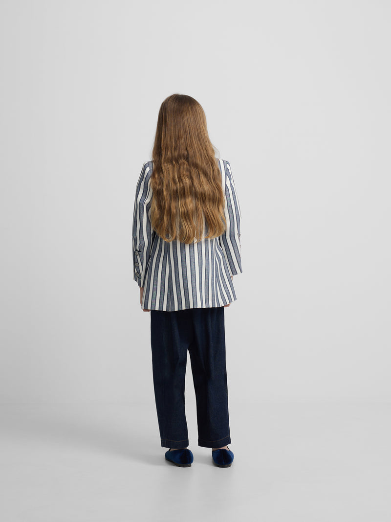 Blazer de menina marinheiro riscas azuis