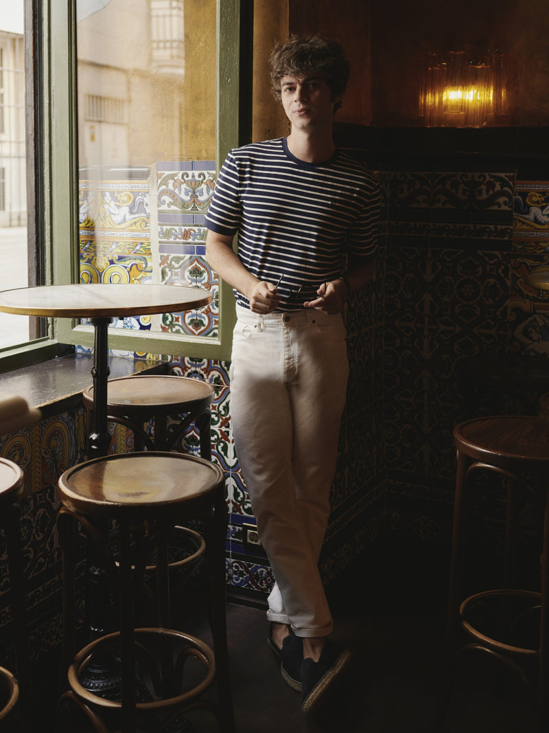 Pantalon de sport en denim cruise blanc