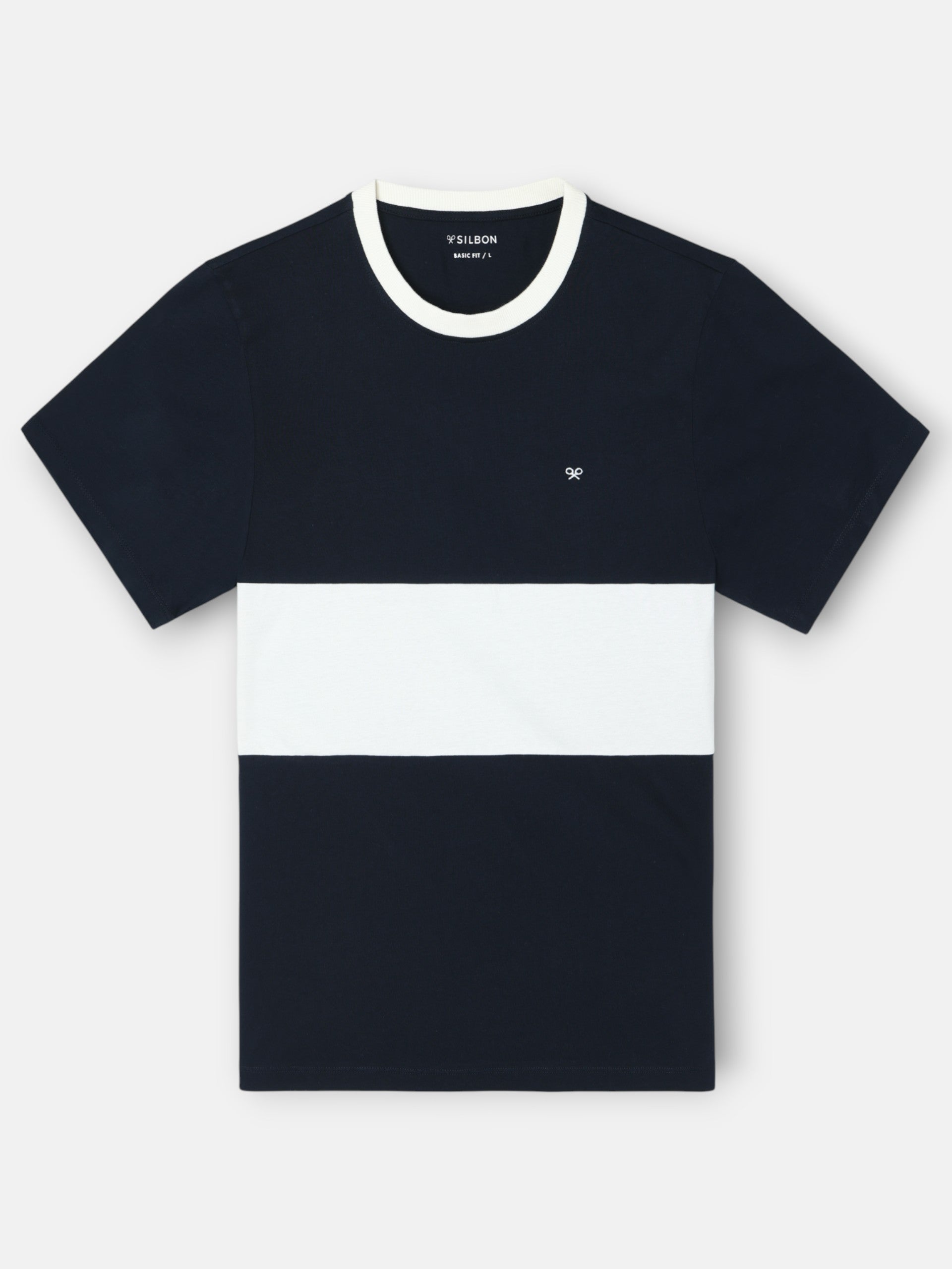 T-shirt de croisière à rayures horizontales bleu marine