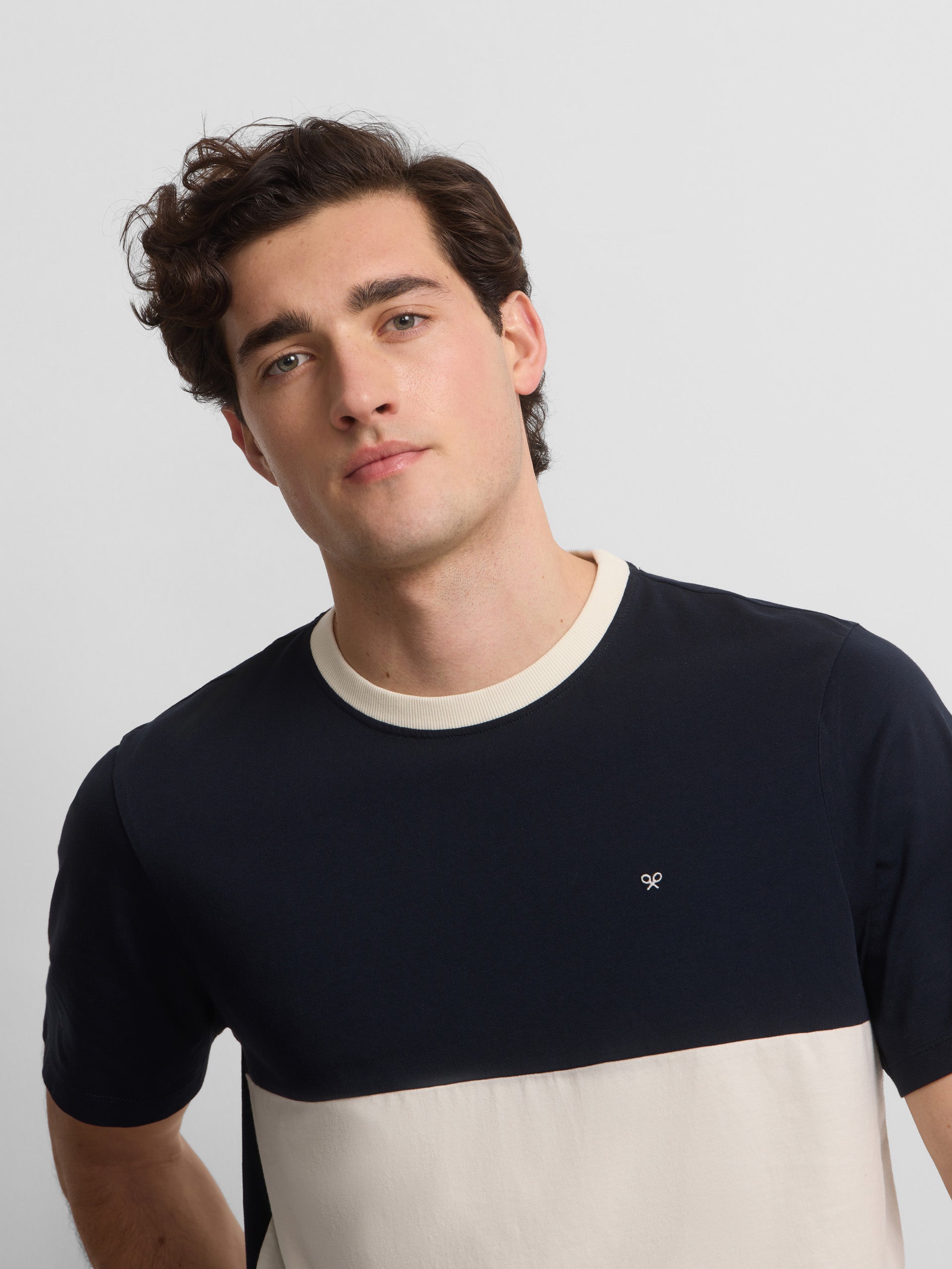 T-shirt de croisière à rayures horizontales bleu marine