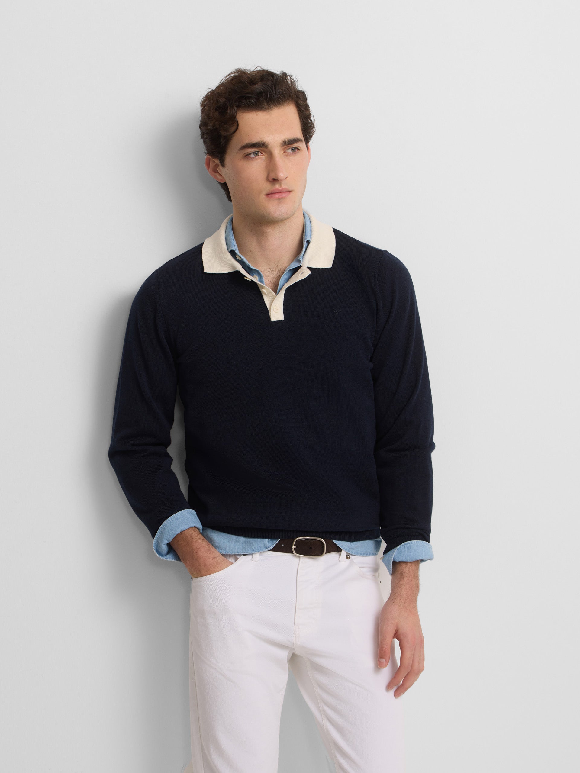 Camisola gola polo cruise azul-marinho