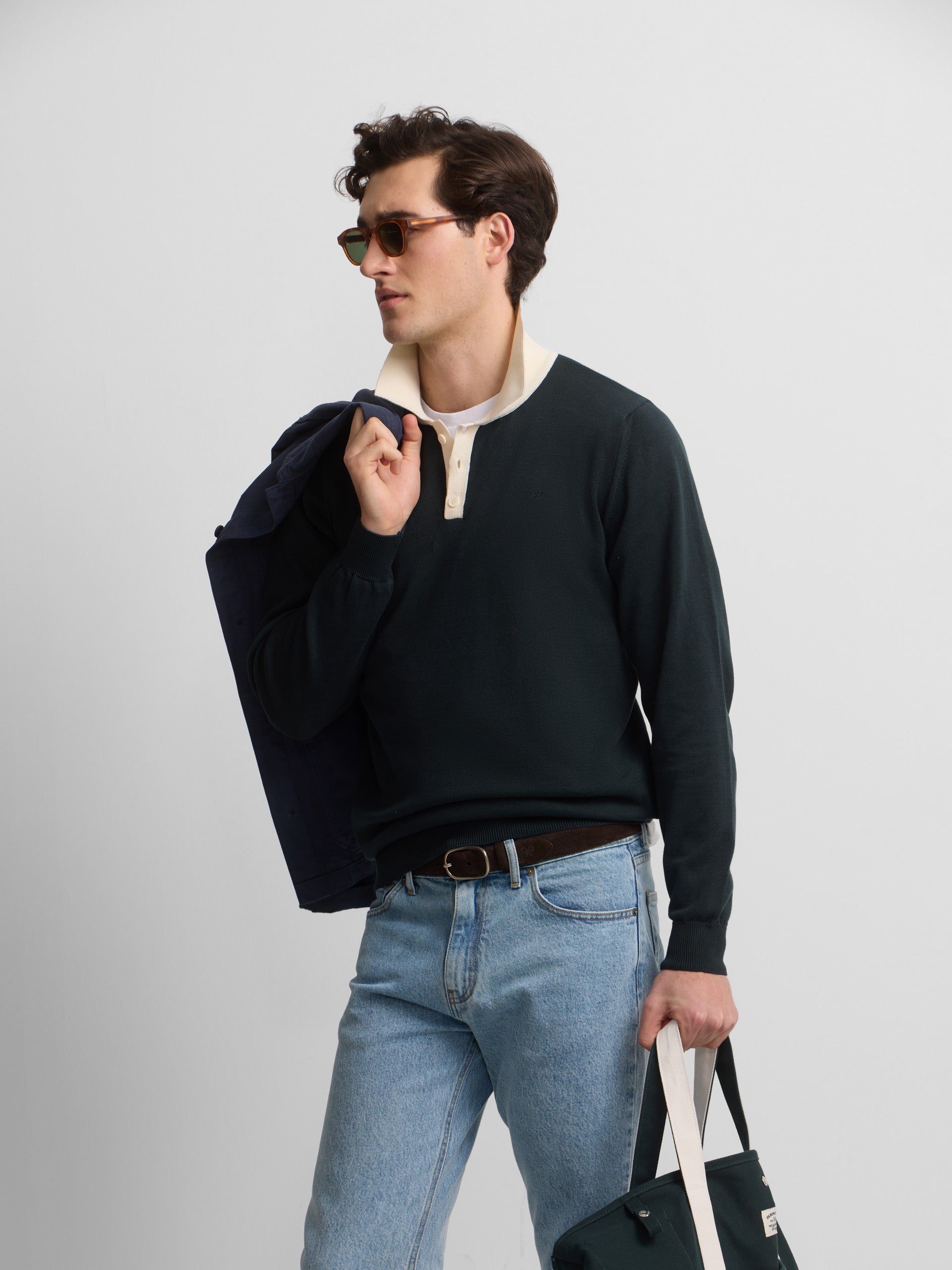 Jersey cuello polo cruise verde