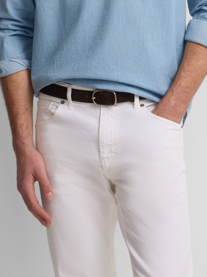 Pantalon de sport en denim cruise blanc