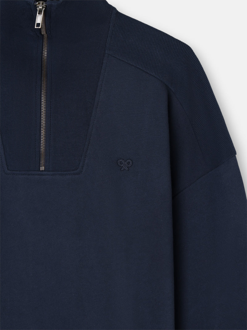 Sudadera media cremallera cruise azul marino