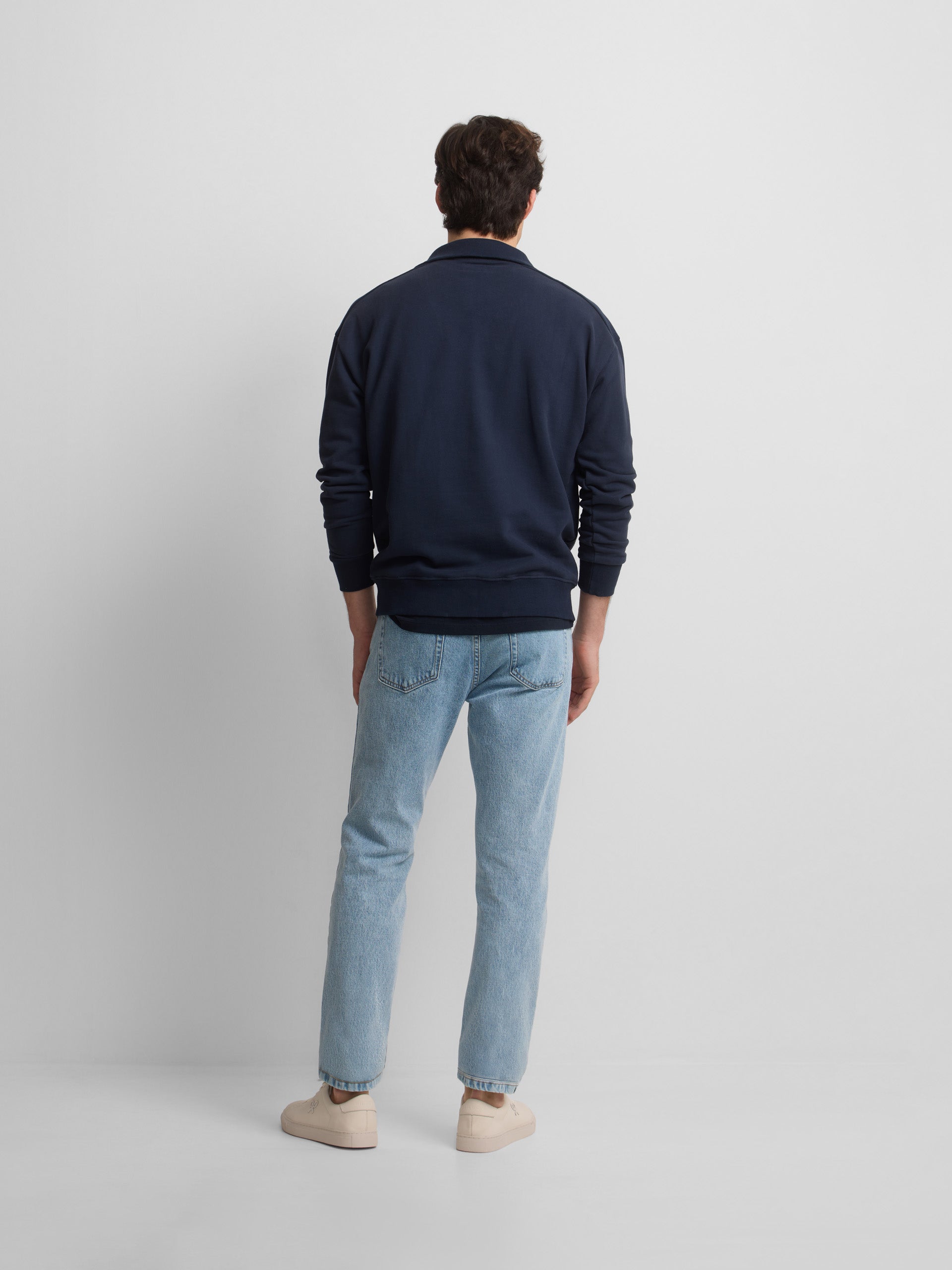 Sweat-shirt bleu marine à demi-zip Cruise