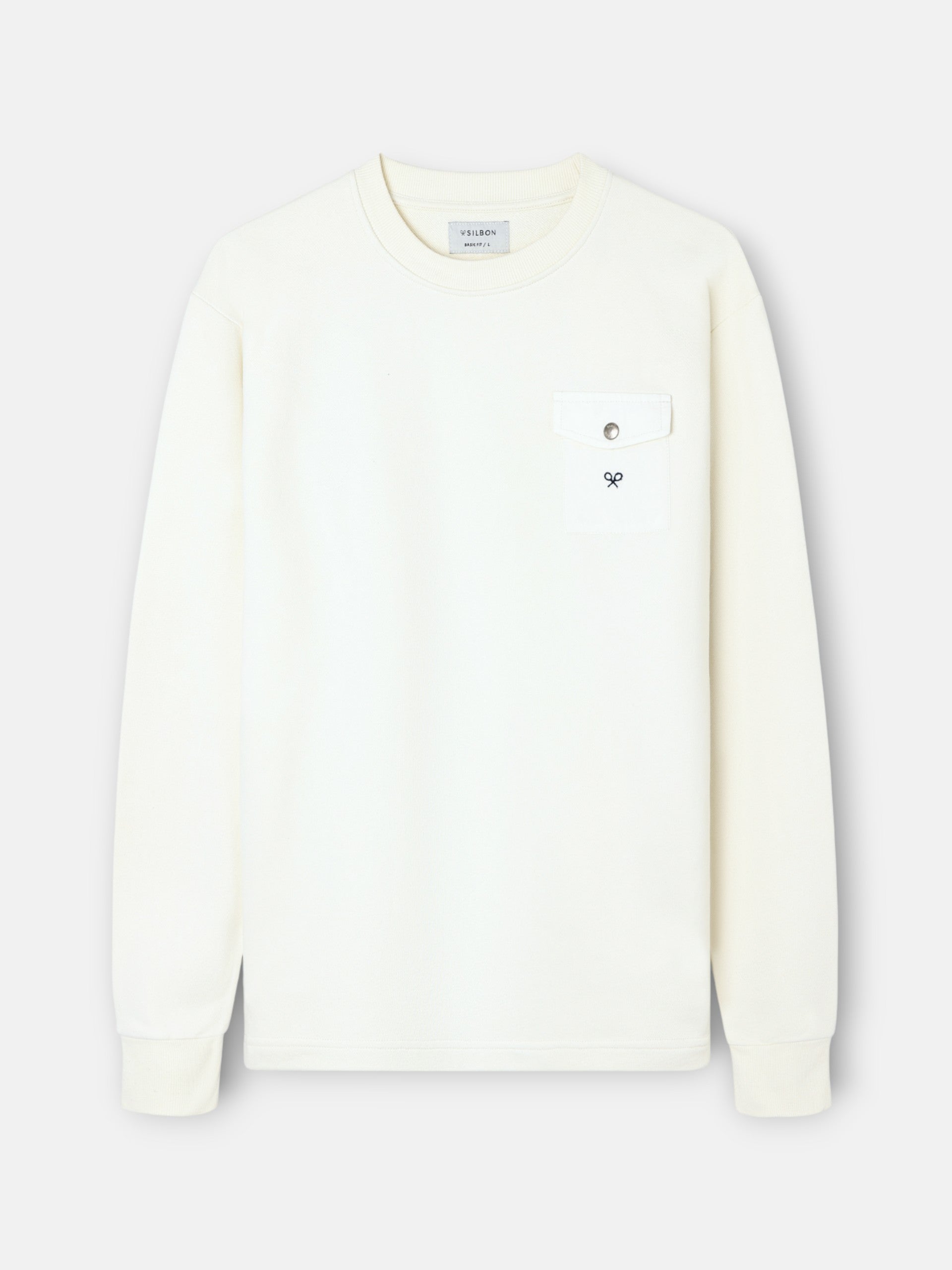 Sweat-shirt crème à poches de croisière