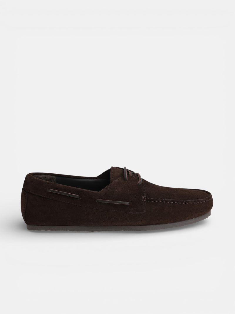 Chaussure bateau cruise en daim marron