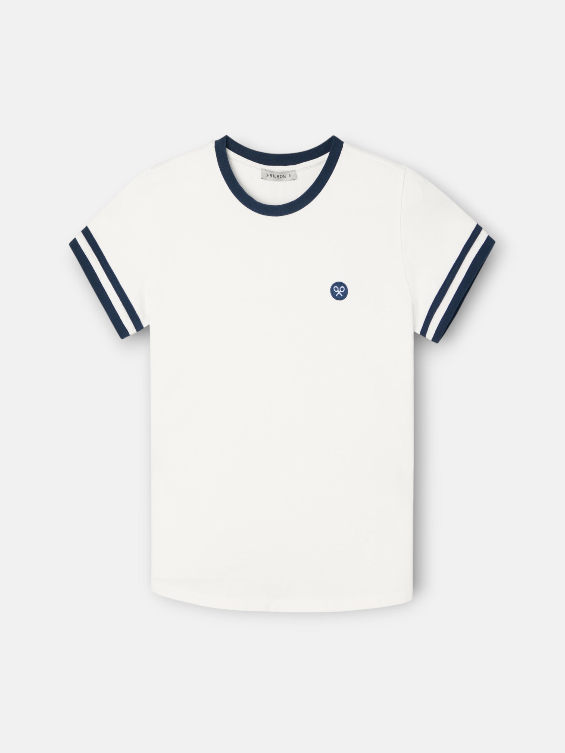Camiseta woman parche escudo silbon blanca