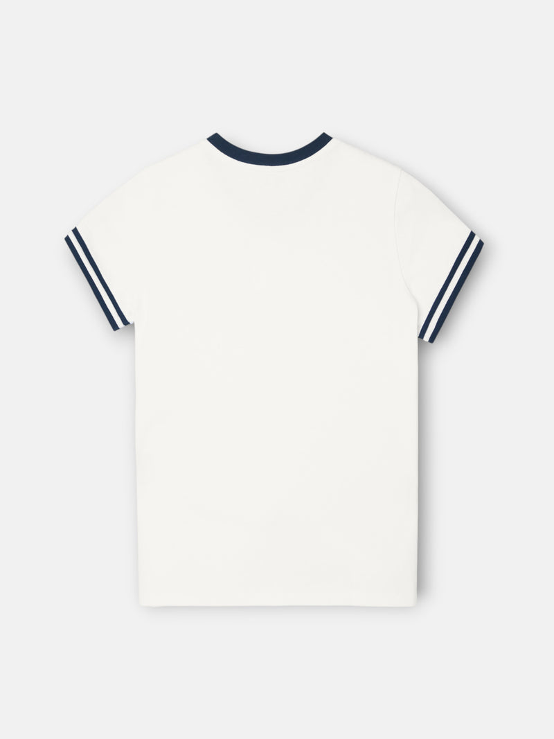 Camiseta woman parche escudo silbon blanca