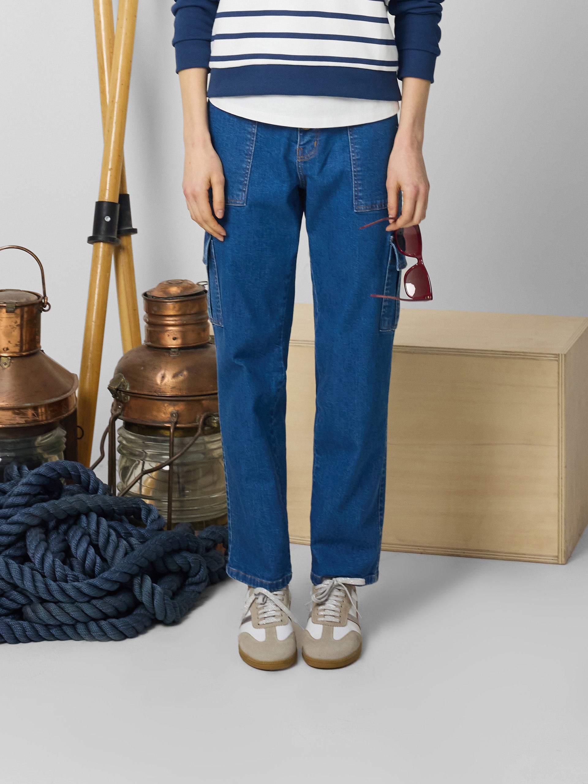 Pantalon cargo denim