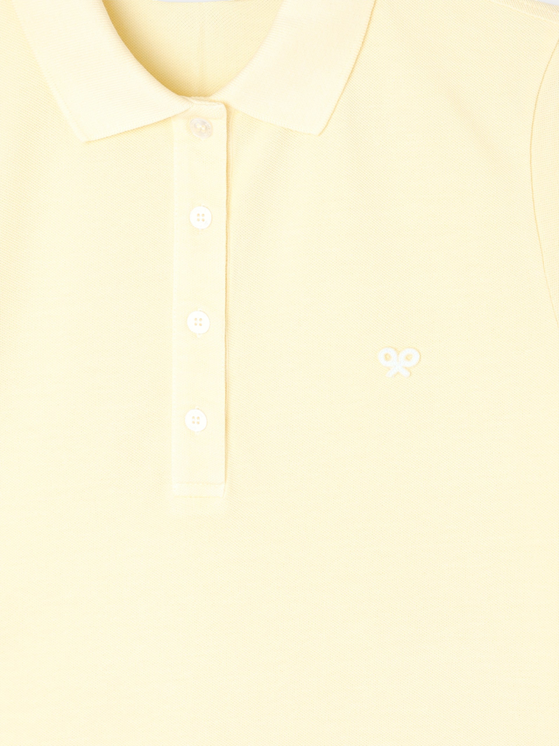 Polo clássico amarelo mulher