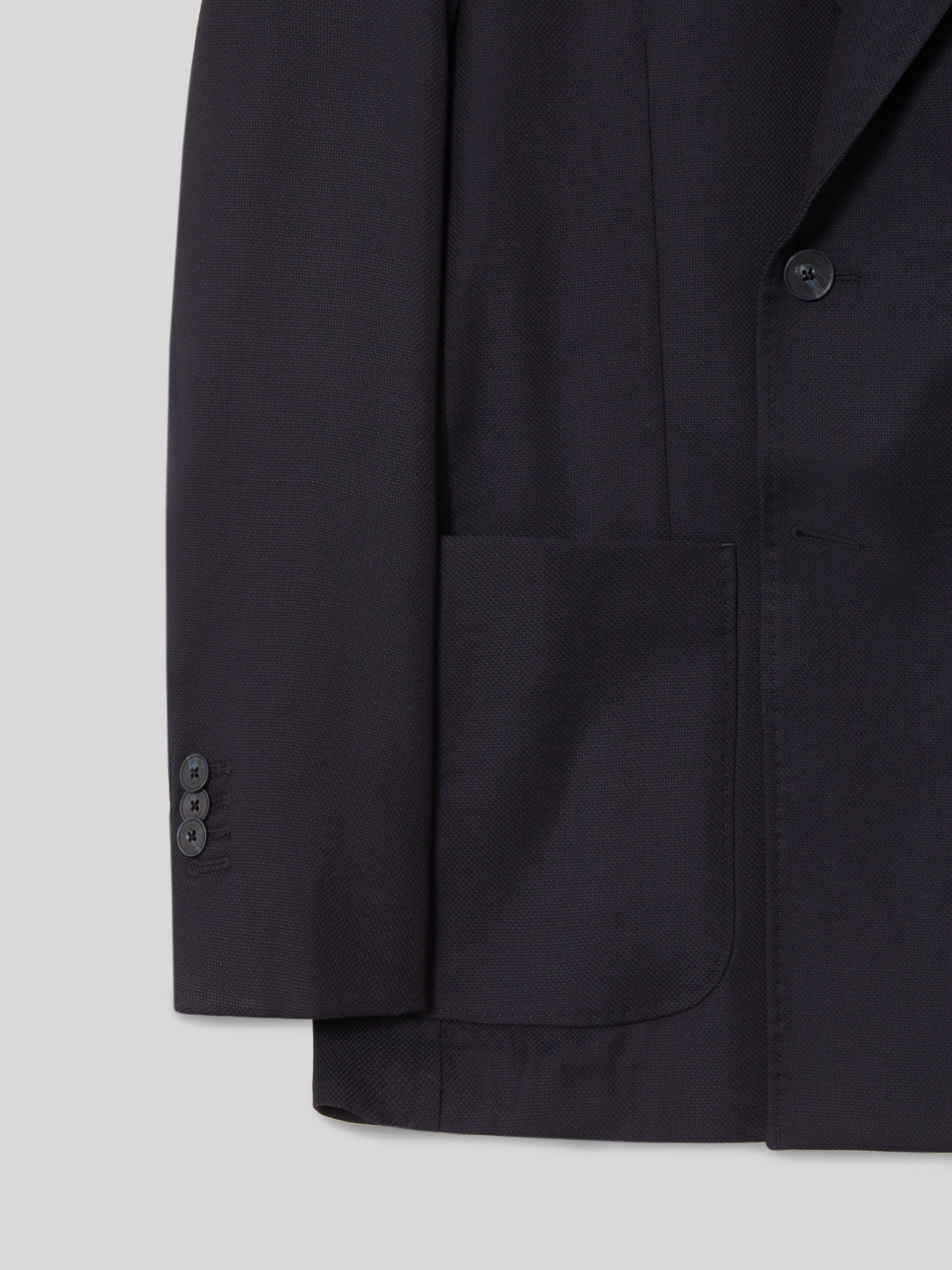 Americana strech cruzada azul marino