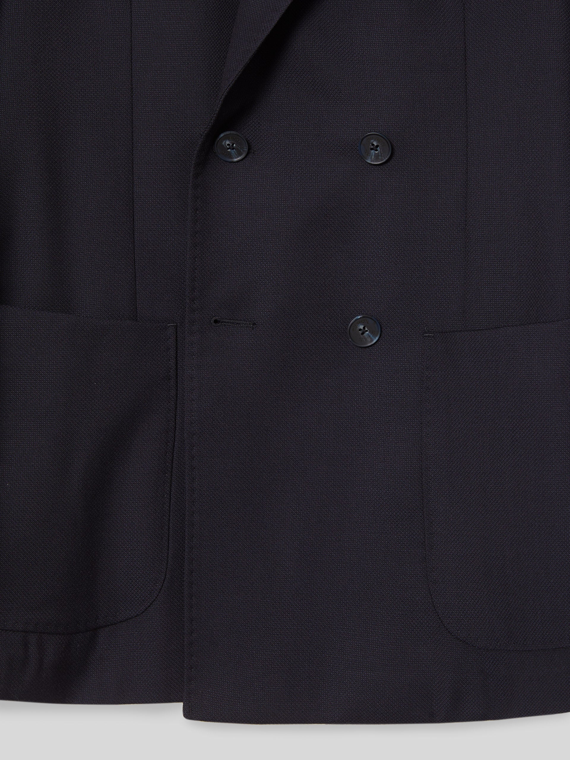 Americana strech cruzada azul marino