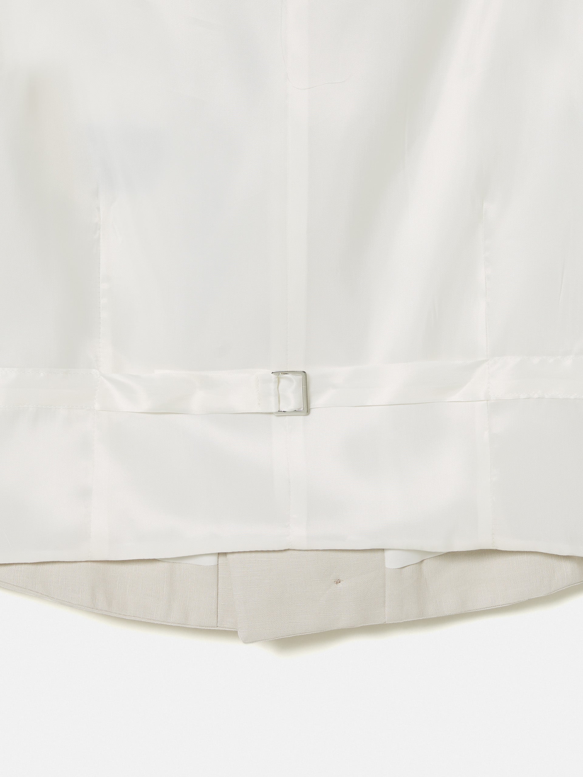 Colete chaque com decote redondo cinzento pérola