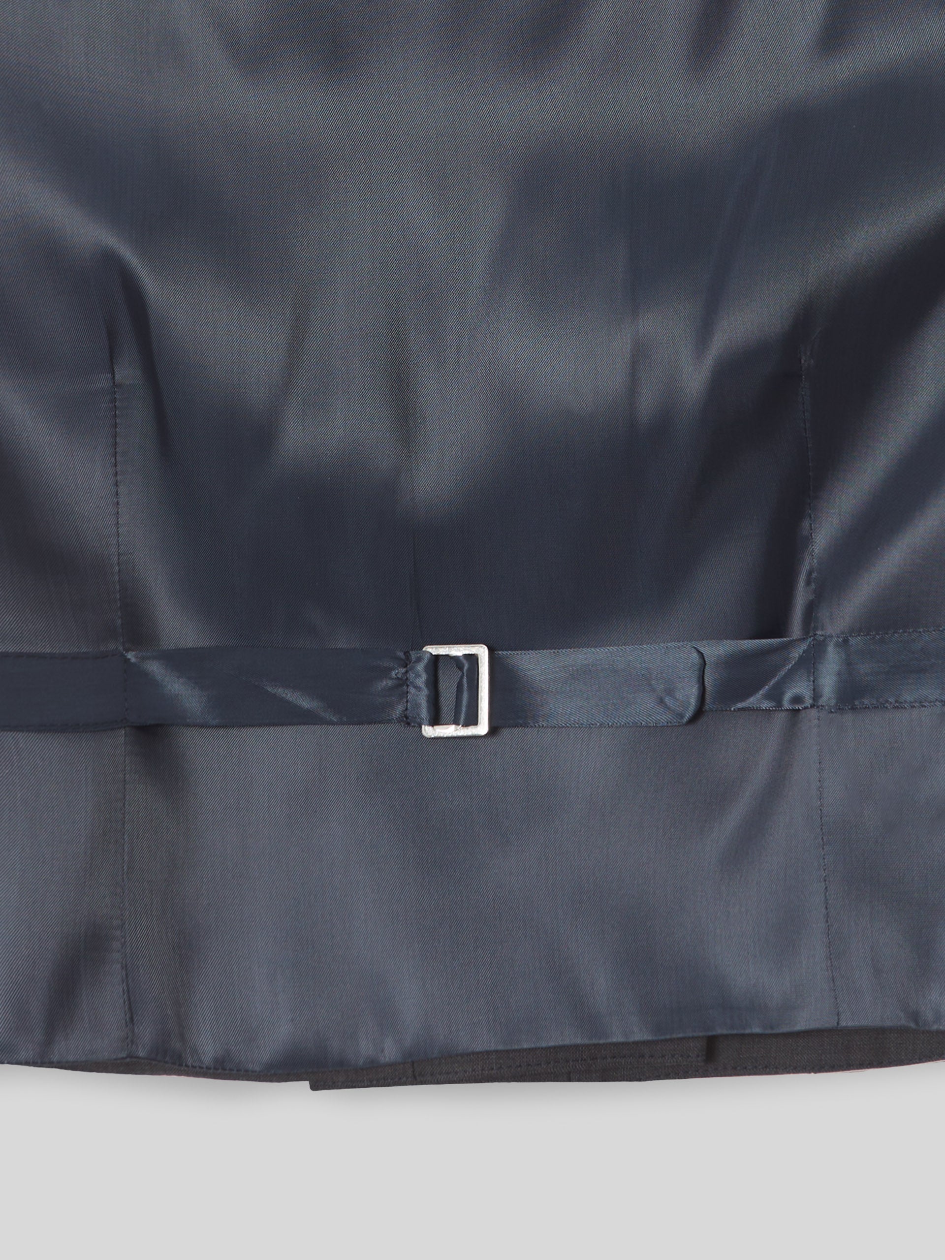 Chaleco vestir stretch cuello redondo gris