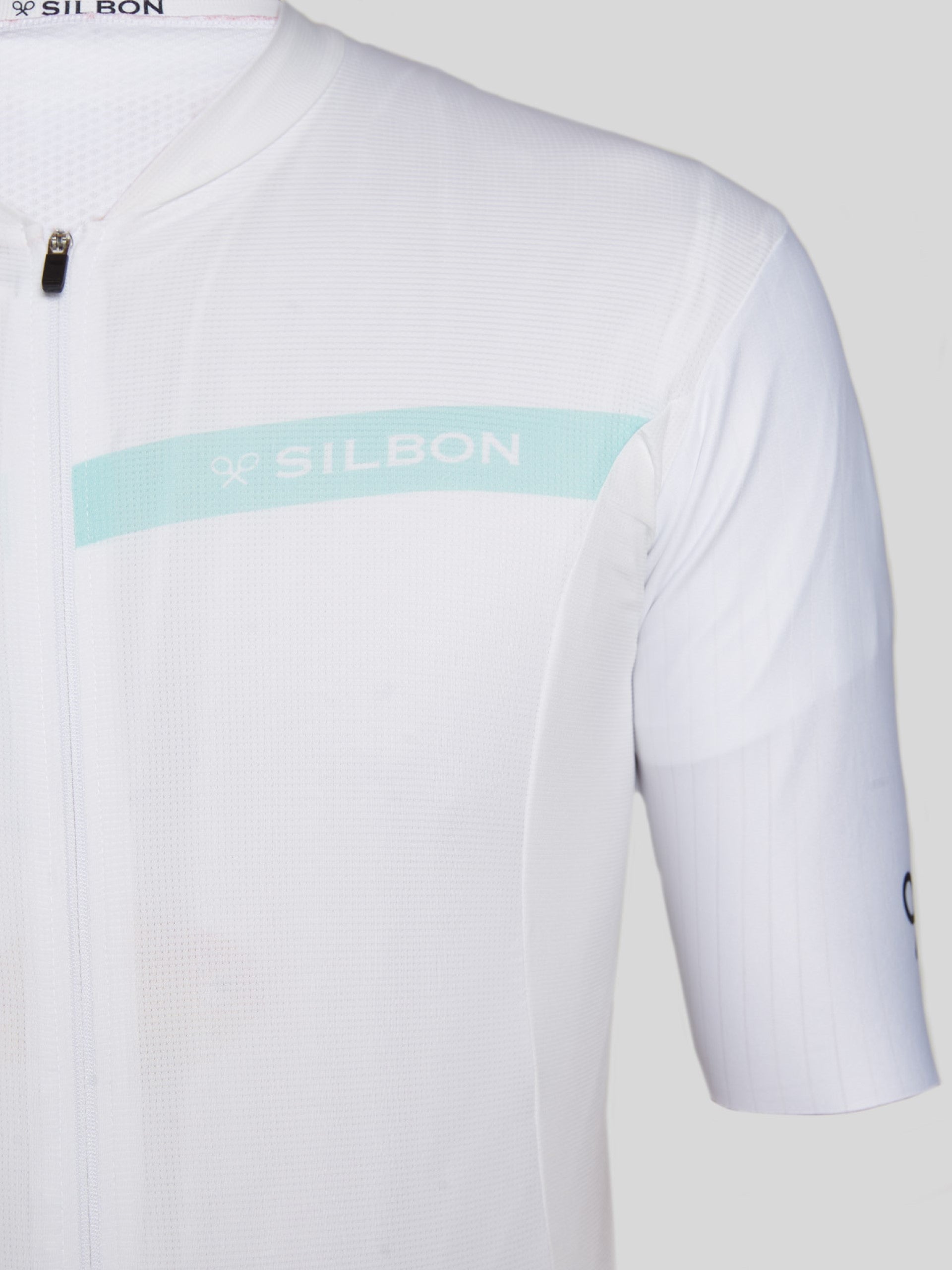 Maillot silbon blanco aguamarina