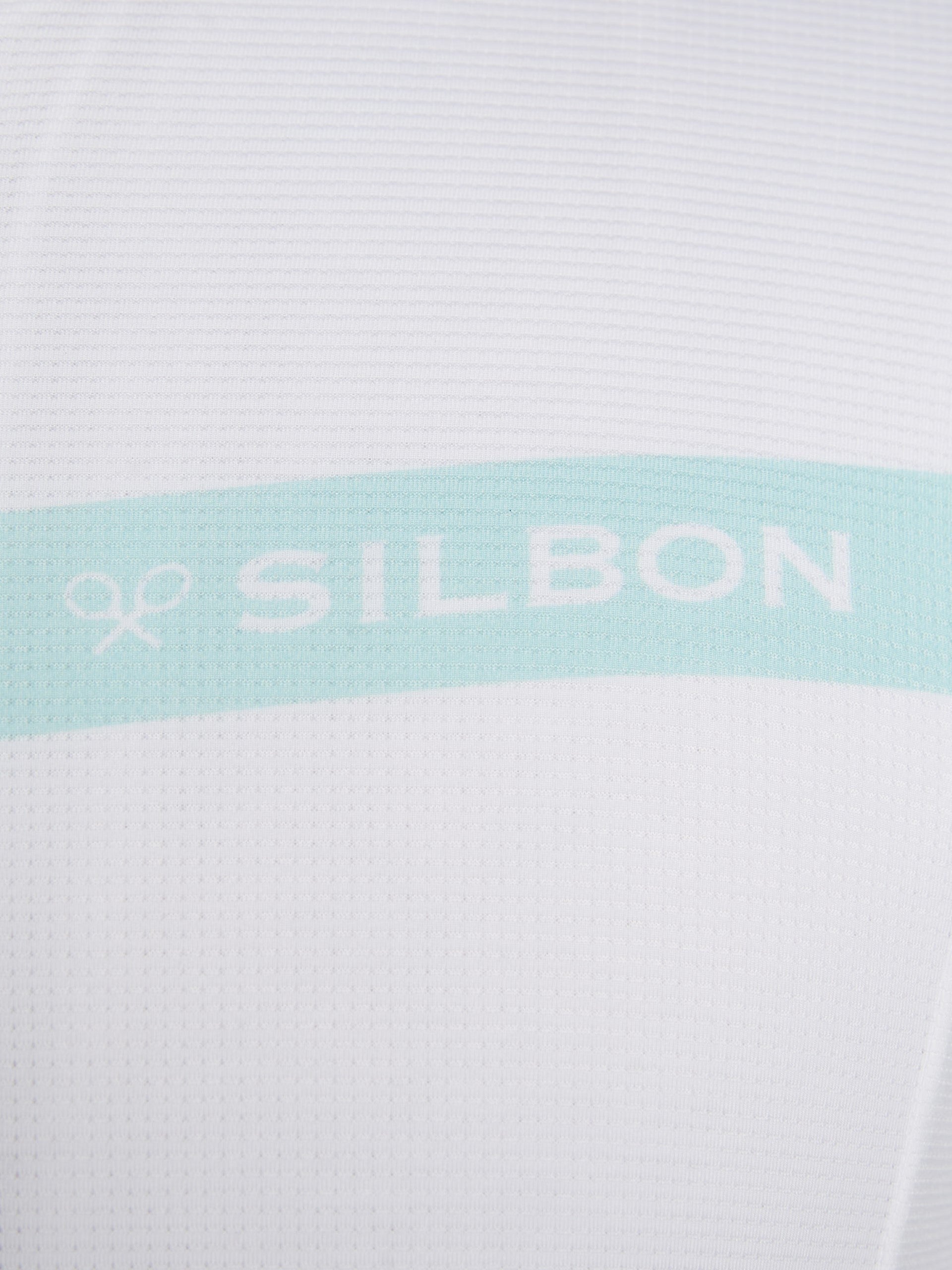 Maillot silbon blanco aguamarina