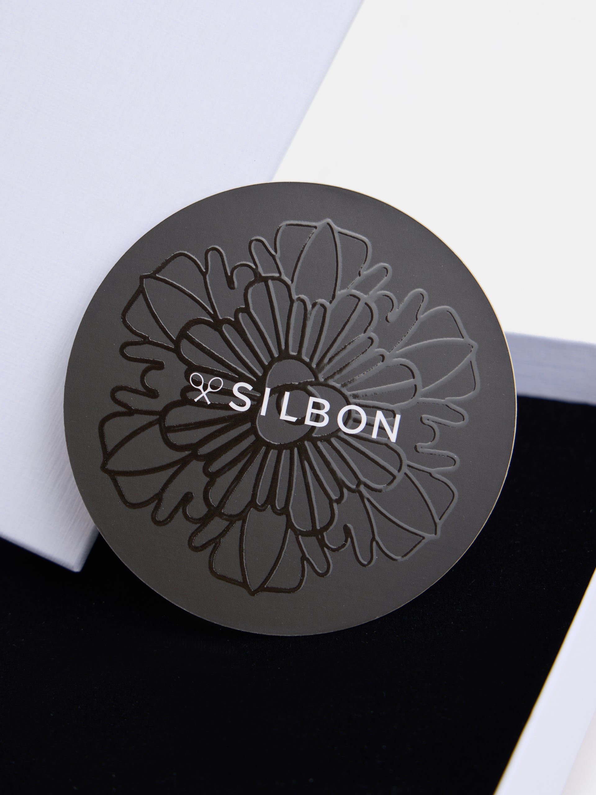 Pendientes velada flor napa bicolor