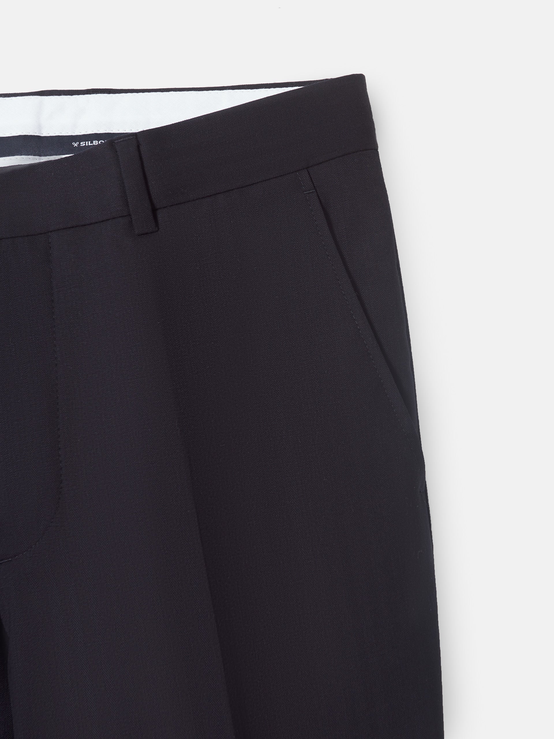 Pantalon traje clasico espiga azul marino