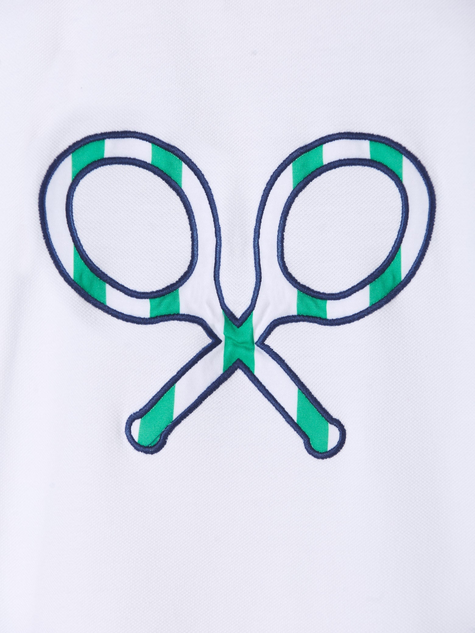 White green and white racket polo