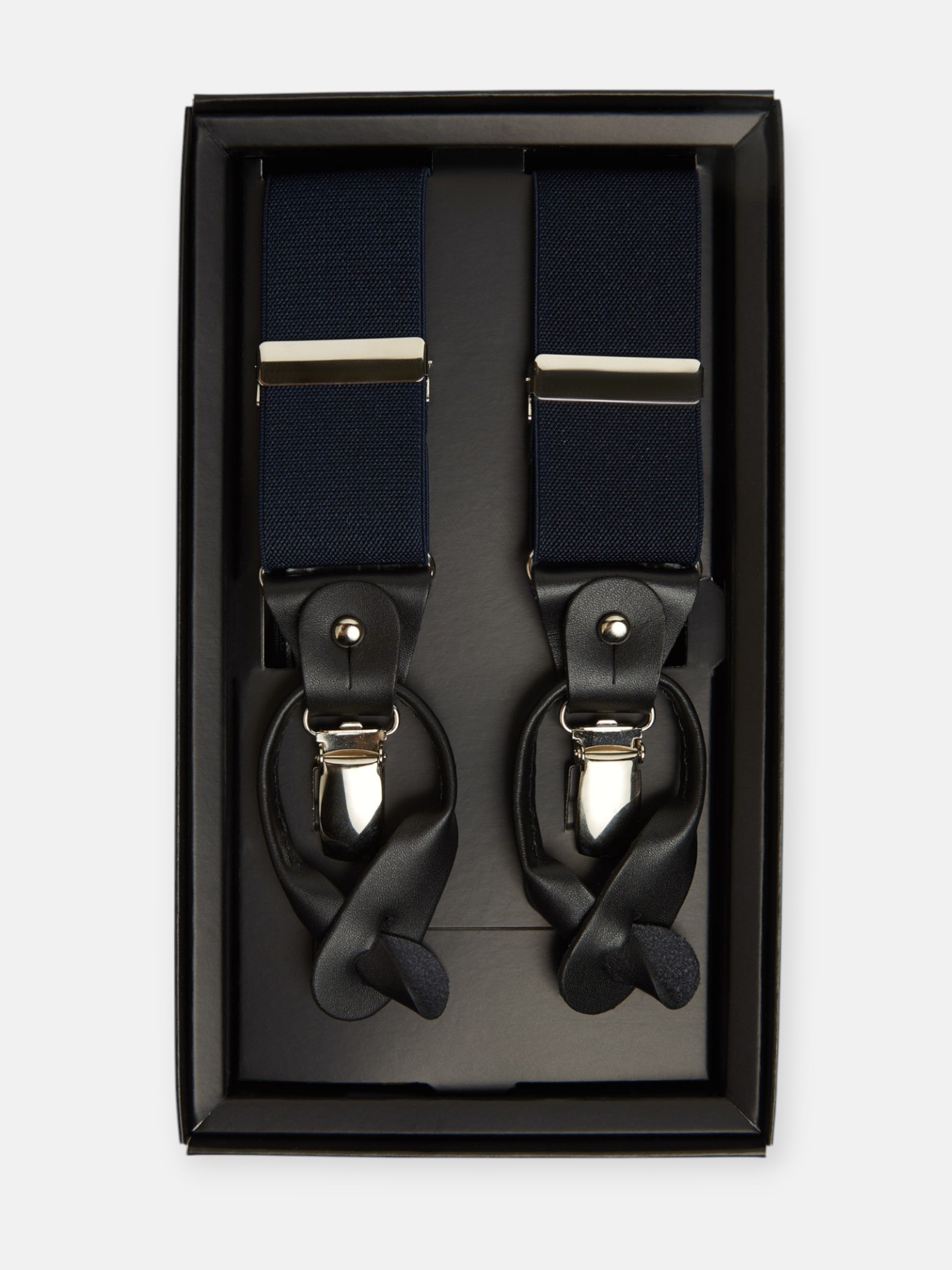 Plain navy blue silbon brace