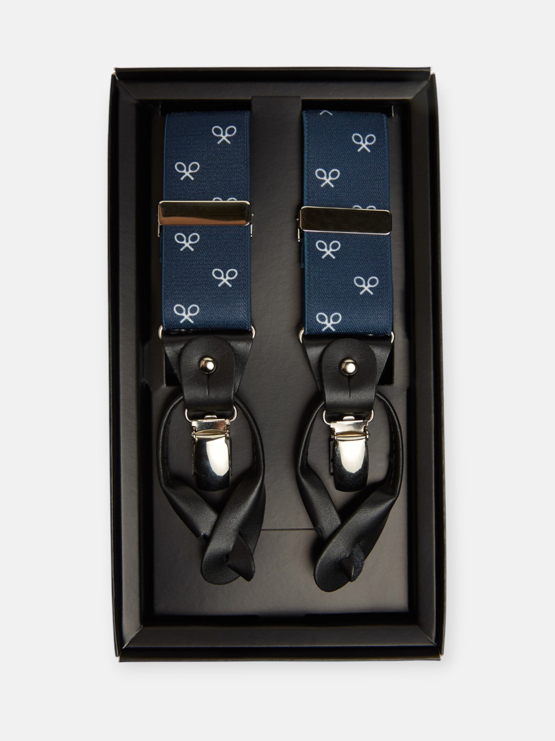 Navy silbon strap white racket