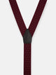 Silbon suspender with burgundy dots