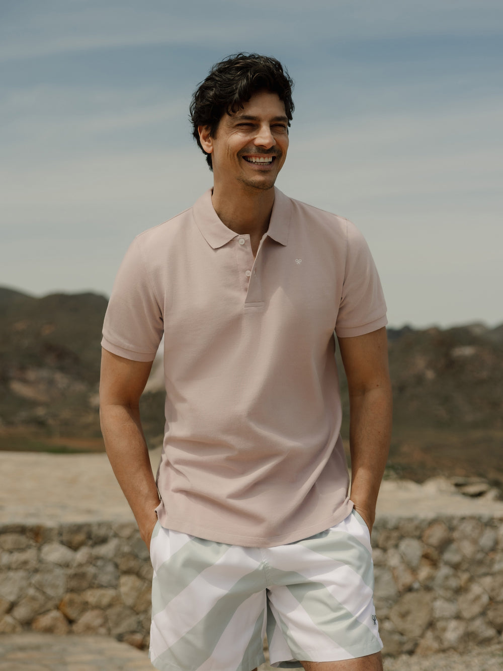 Polo clasico liso rosa