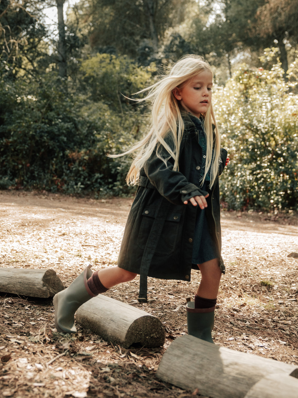 Parka girl encerada verde