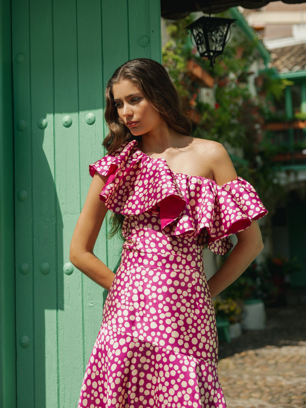 Top event collection estampado morado