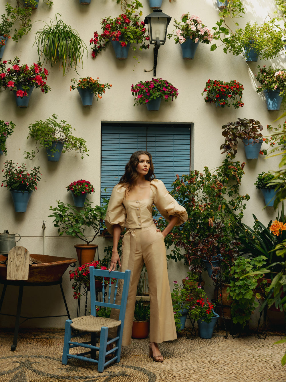 Pantalon event collection tafeta beige