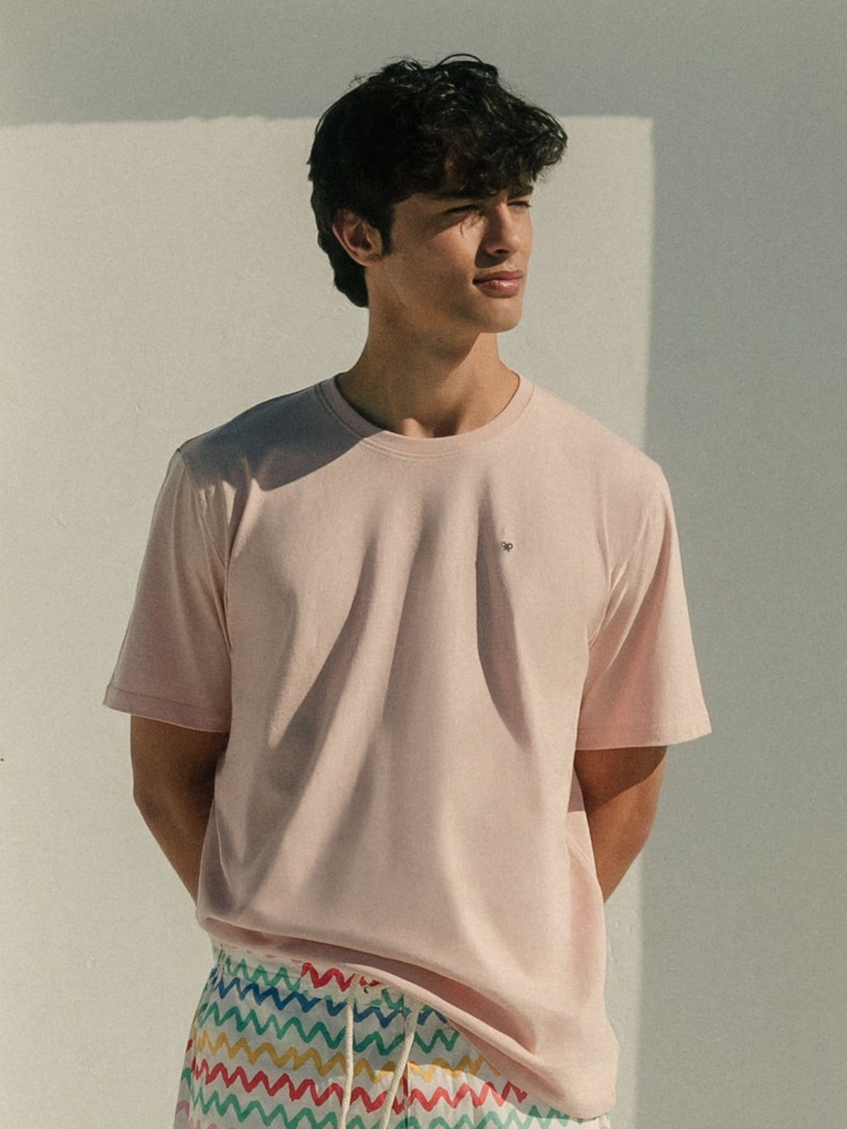 Camisola minilogo rosa