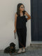 Girl's blue denim trousers