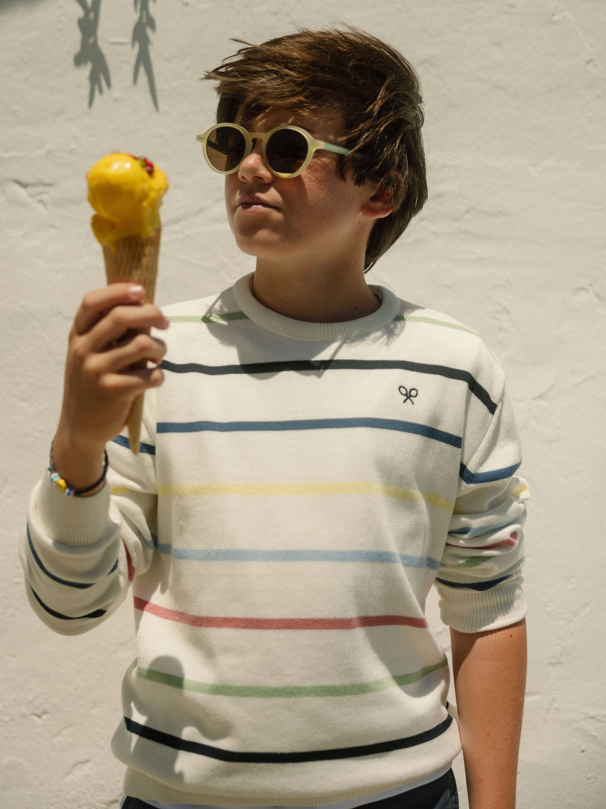 Camisola criança riscas multicolor
