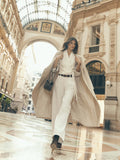 Wide leg trousers with unique pleats in white