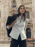 Camisa unique cuello celeste