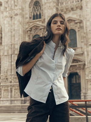 Camisa unique cuello celeste