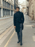 Unique houndstooth gray suit trousers