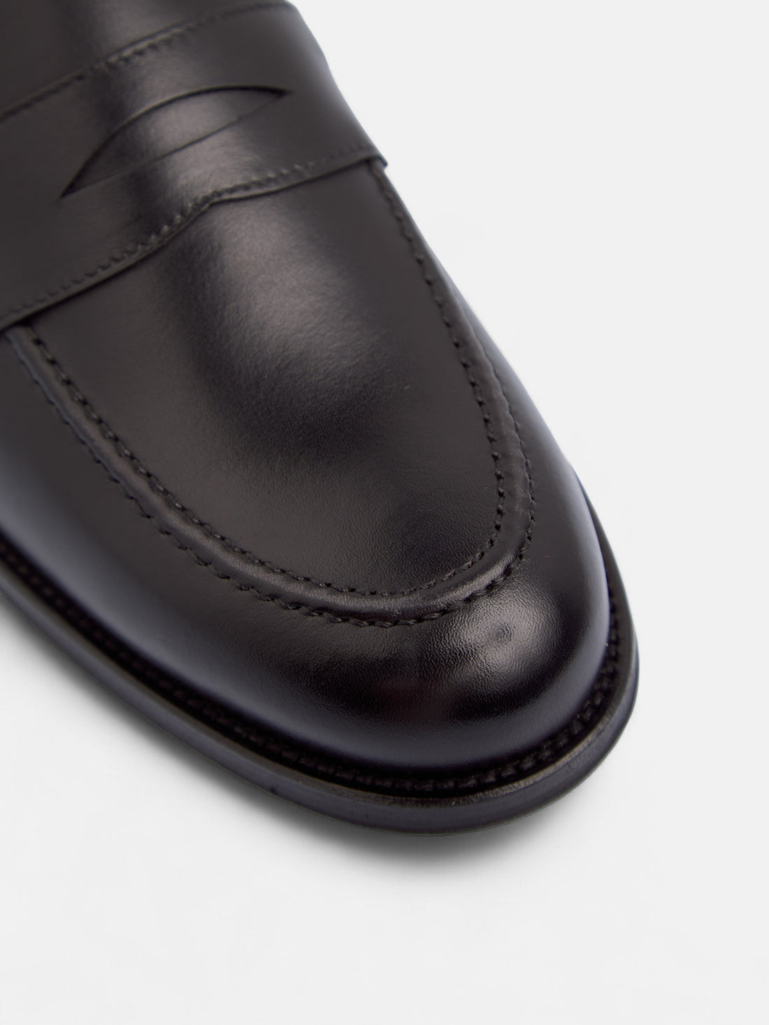 Chaussure penny en cuir noir