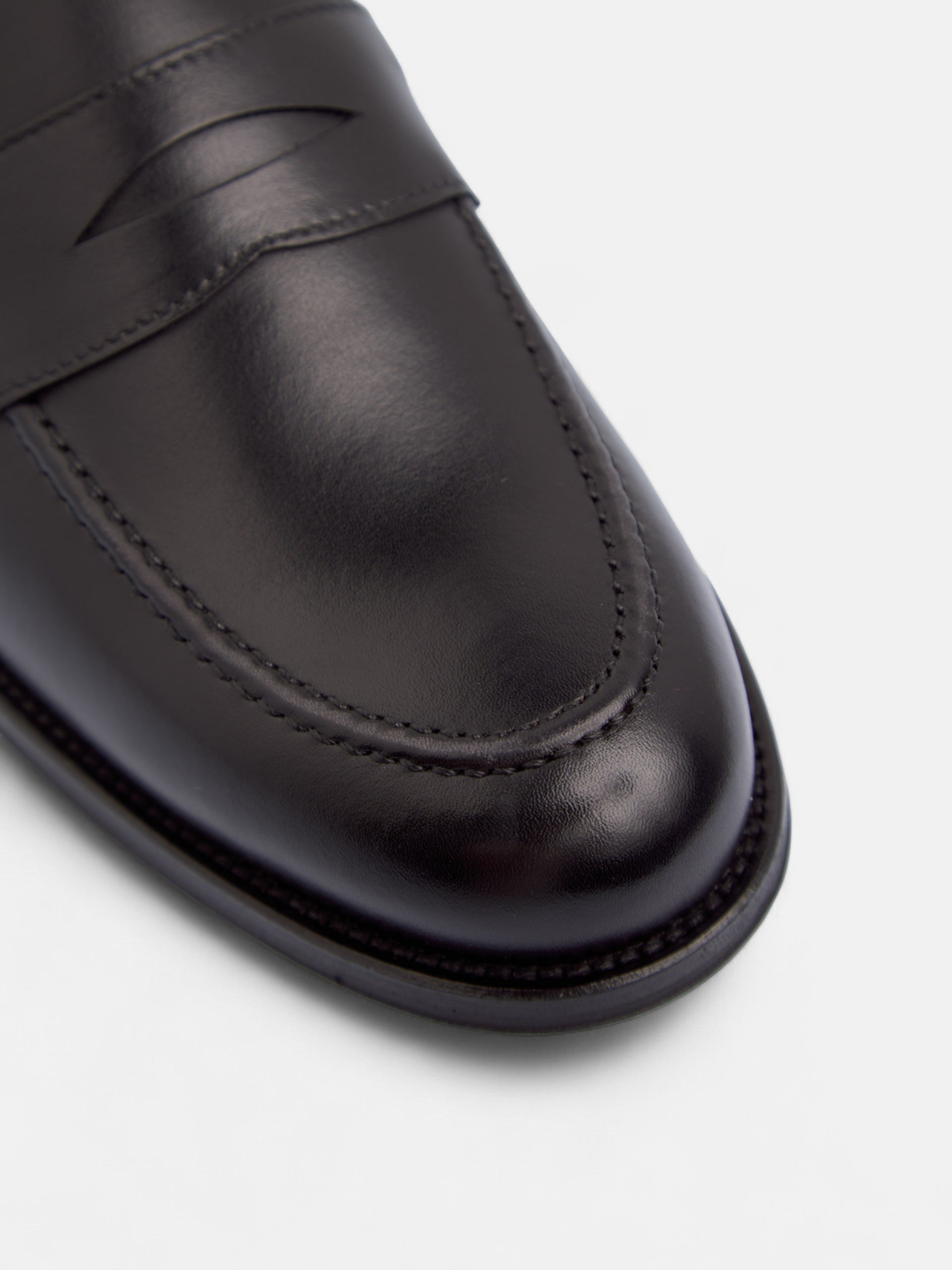 Chaussure penny en cuir noir