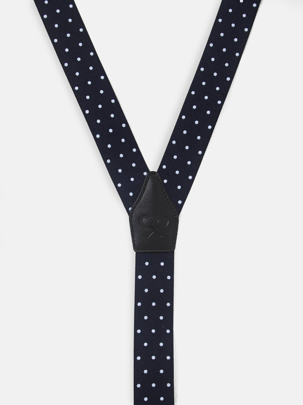 Alça Silbon azul-marinho com bolinhas