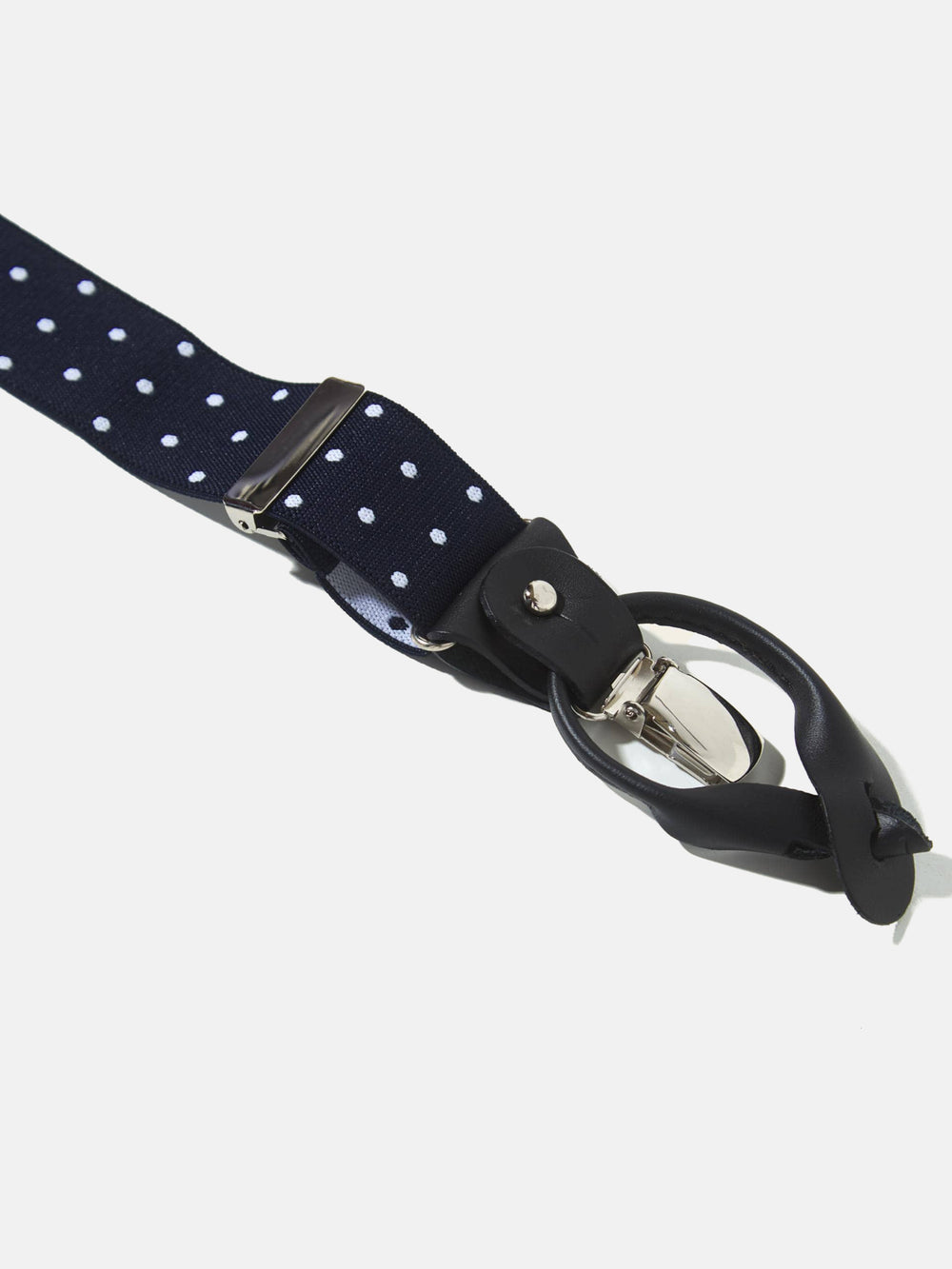 Alça Silbon azul-marinho com bolinhas