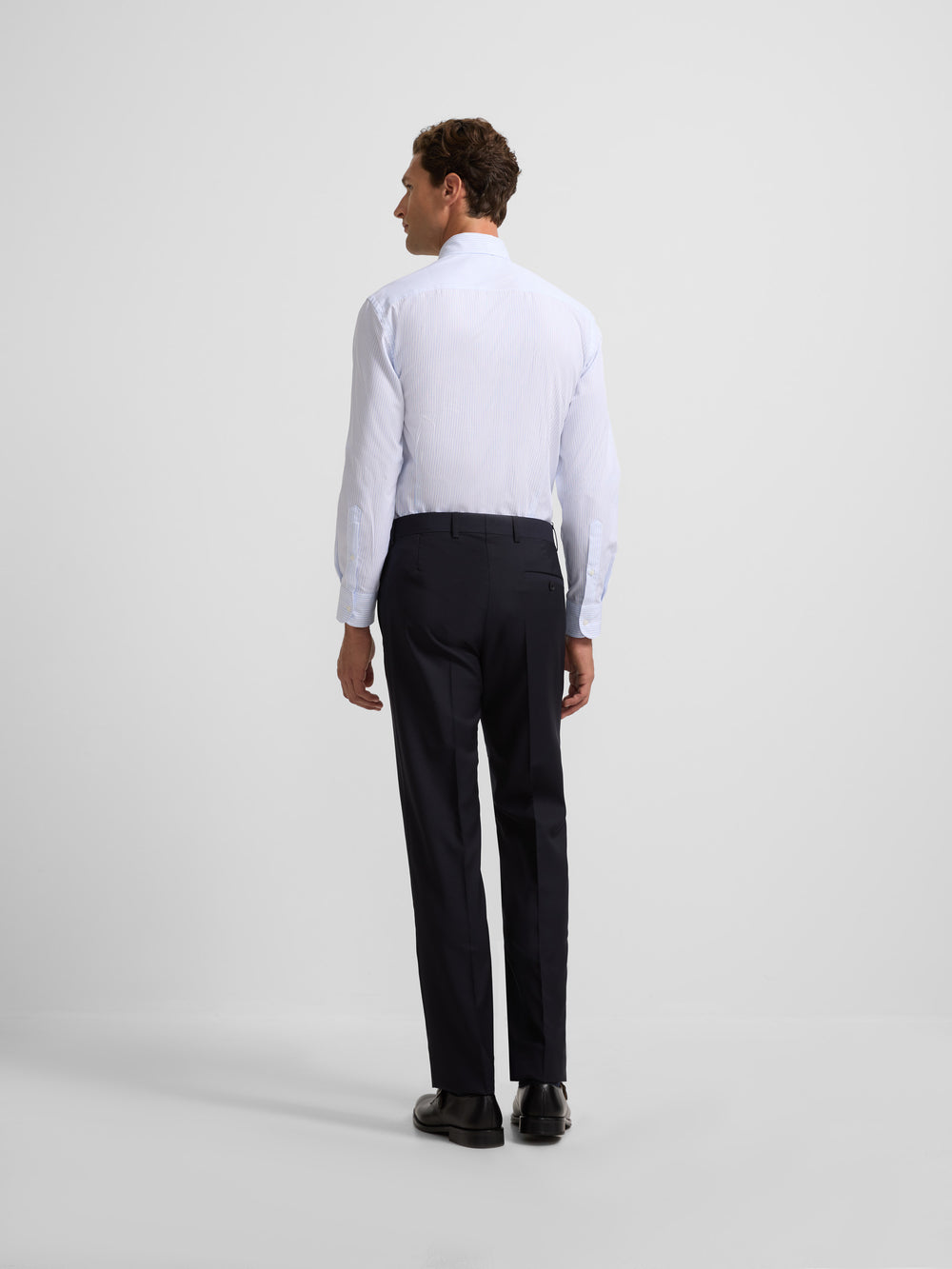 Pantalon traje cruzado stretch azul marino