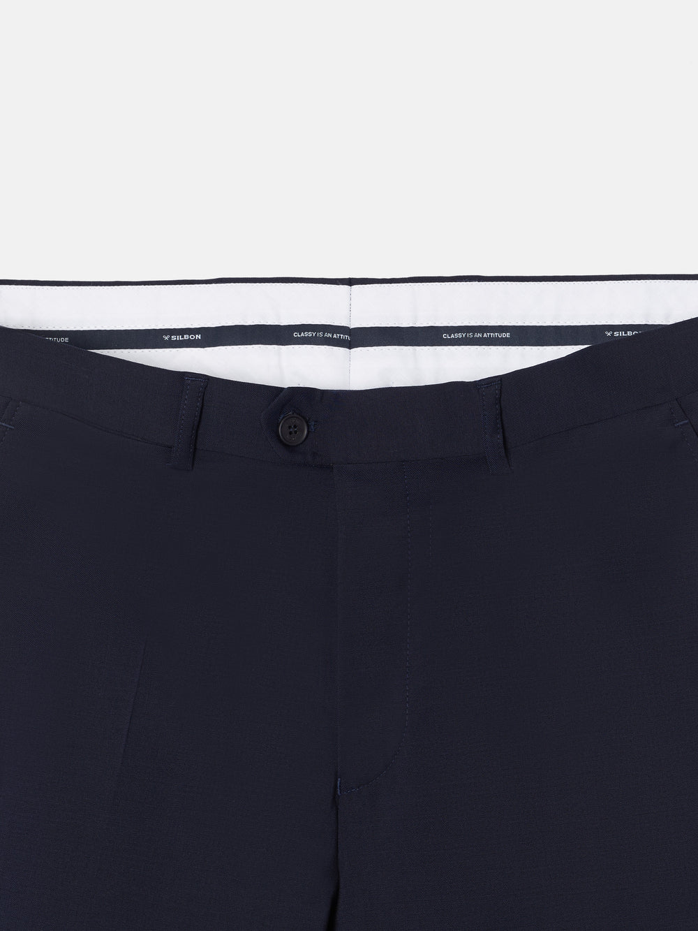 Natural stretch light blue suit pants